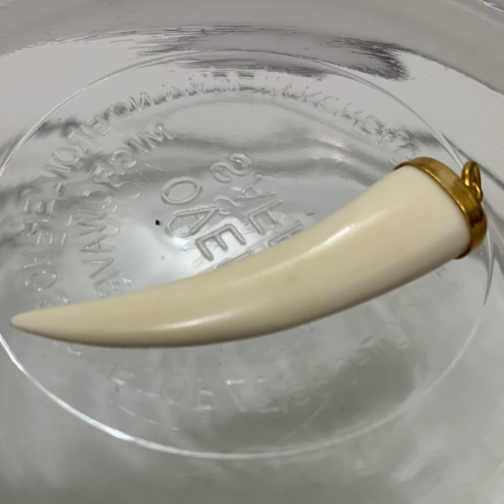 New vintage ivory bone tusk pendant